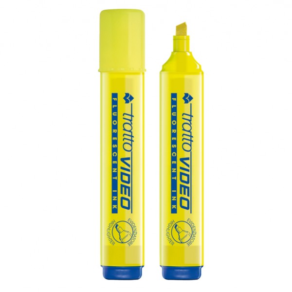 Evidenziatore Tratto Video - punta a scalpello - tratto da 1,0mm-5,0mm - giallo - Tratto Evidenziatore Tratto Video - punta a scalpello - tratto da 1,0mm-5,0mm - giallo - Tratto