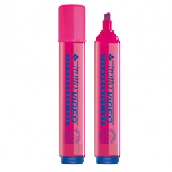 Evidenziatore Tratto Video  - punta a scalpello - tratto da 1,0-5,0mm - fucsia - Tratto