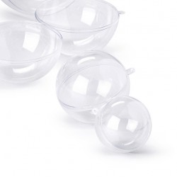 Sfera apribile in polistirene - trasparente - ø100mm - Colorosa