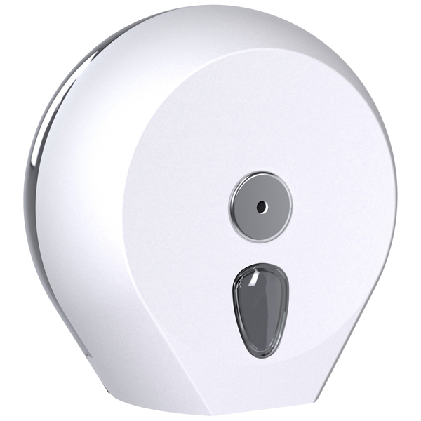 Dispenser linea EColored di carta igienica in rotolo Mini Jumbo - 27 x 12,8 x 27,3 cm - plastica - adamello white - Mar Plast Dispenser linea EColored di carta igienica in rotolo Mini Jumbo - 27 x 12,8 x 27,3 cm - plastica - adamello white - Mar Plast