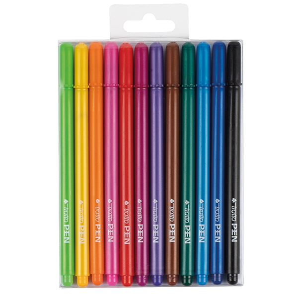 Pennarello fineliner Tratto Pen - tratto 0,5mm - colori assoriti - Tratto - busta 12 pennarelli Pennarello fineliner Tratto Pen - tratto 0,5mm - colori assoriti - Tratto - busta 12 pennarelli
