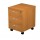 Cassettiera Easy - 3 cassetti - con ruote - 41,8 x 52 x 59,5 cm - noce chiaro