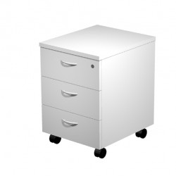 Cassettiera Easy - 3 cassetti - con ruote - 41,8 x 52 x 59,5 cm - grigio