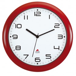 Orologio da parete Hornew - diametro 30 cm - rosso - Alba