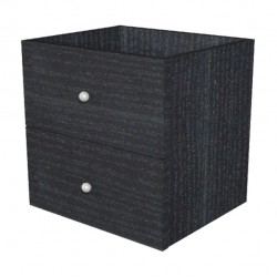 Cassettiera per casellario Rainbow - 2 cassetti - 32,5x28,8x32,5 cm - nero venato