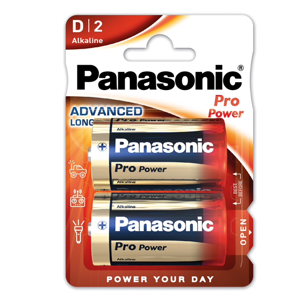 Pila torcia - D - LR20 - ProPower - Panasonic - blister 2 pezzi Pila torcia - D - LR20 - ProPower - Panasonic - blister 2 pezzi