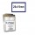 Rotolo da 600 etichette per Printex Z 17 - 26x19 mm - adesivo permanente - bianco - cornice blu - Printex - nero - pack 10 rotoli
