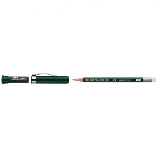 Matita in grafite castell 9000 Extender - gradazione B - Faber-Castell - set regalo con temperamatite