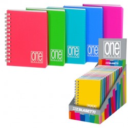 Miniquaderno One Color PP - A7 - 1 rigo - 80 fogli - 80 gr - c/fori - spiralato - Blasetti