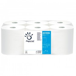 Asciugamani in rotolo Centrefeed - Maxi - 2 veli - 18 gr - 19,7 cm x 137 mt - diametro 19,3 cm - bianco - Papernet