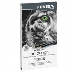 Matite Rembrandt Art Design - Lyra - astuccio metallo 12 matite assortite