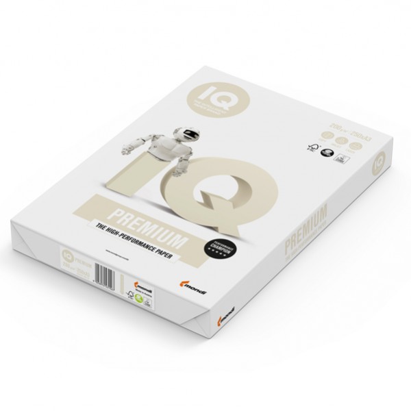 Carta IQ Premium - A3 - 200 gr - bianco - Mondi - conf. 250 fogli Carta IQ Premium - A3 - 200 gr - bianco - Mondi - conf. 250 fogli