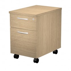 Cassettiera Agorà - 1 cassetto + 1 classificatore - con ruote - 44 x 60 x 60 cm - rovere