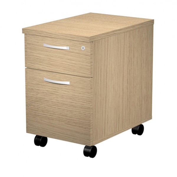 Cassettiera Agorà - 1 cassetto + 1 classificatore - con ruote - 44 x 60 x 60 cm - rovere Cassettiera Agorà - 1 cassetto + 1 classificatore - con ruote - 44 x 60 x 60 cm - rovere