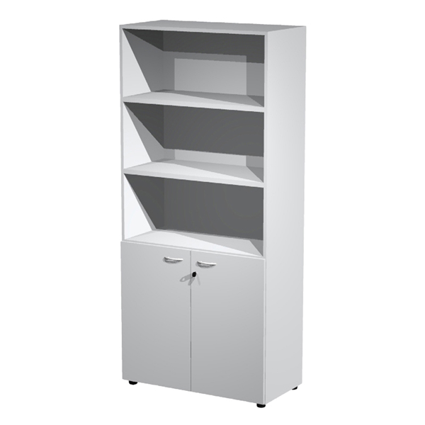 Armadio modulare - a 2 ante basse - 90 x 45,8 x 200 cm - grigio Armadio modulare - a 2 ante basse - 90 x 45,8 x 200 cm - grigio