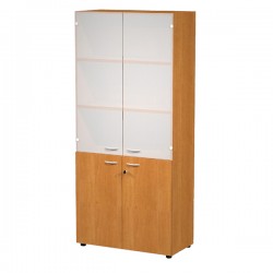 Armadio modulare - a 2+2 ante - 90 x 45,8 x 200 cm - noce chiaro