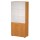 Armadio modulare - a 2+2 ante - 90 x 45,8 x 200 cm - noce chiaro