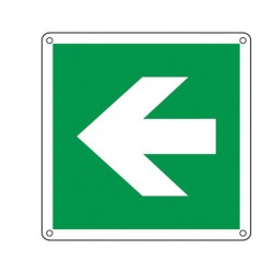 Cartello segnalatore - 12x12 cm - FRECCIA - alluminio - Cartelli Segnalatori