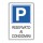 Cartello segnalatore - 20x30 cm - PARCHEGGIO RISERVATO AI CONDOMINI - alluminio - Cartelli Segnalatori