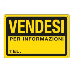 Cartello segnalatore - 30x20 cm - VENDESI - PPL - Cartelli Segnalatori