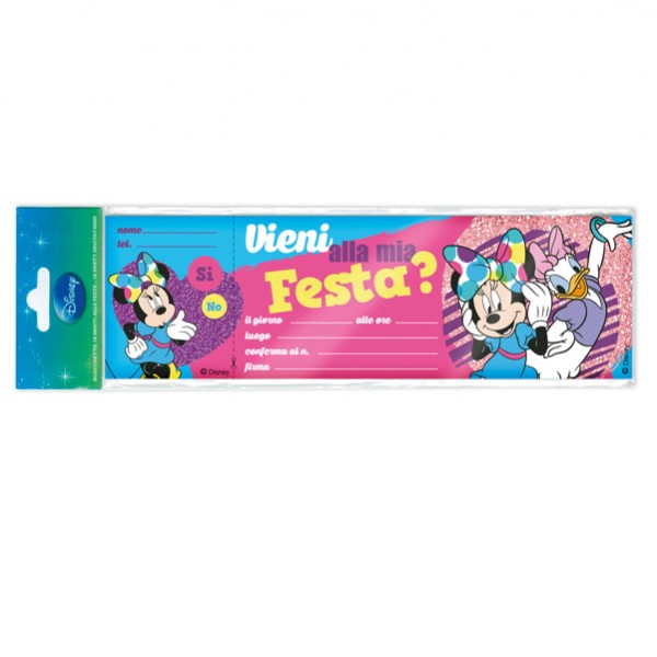Blocchetto invito alla festa Minnie Disney - 24,8 x 7,5 cm - Rex Sadoch - conf. 10 inviti Blocchetto invito alla festa Minnie Disney - 24,8 x 7,5 cm - Rex Sadoch - conf. 10 inviti