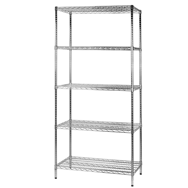 Kit scaffale Archimede - 5 ripiani - 60 x 90 x 200 cm - acciaio cromato - Serena Group Kit scaffale Archimede - 5 ripiani - 60 x 90 x 200 cm - acciaio cromato - Serena Group
