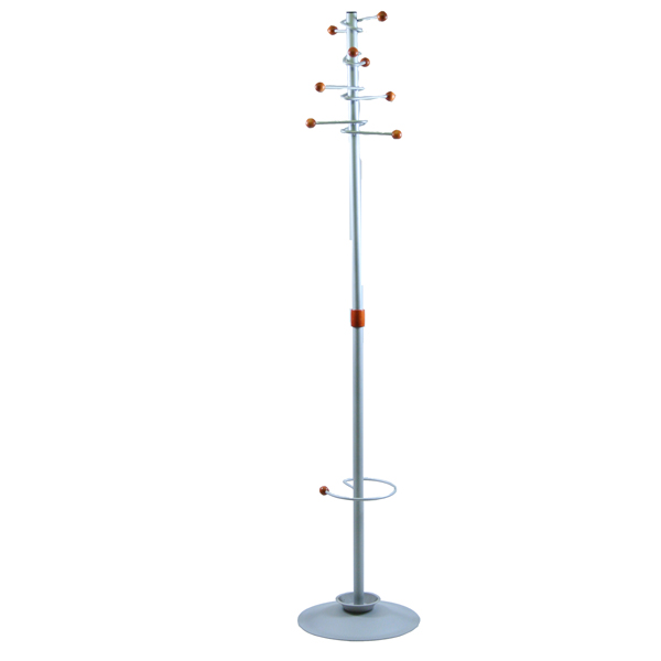 Appendiabiti Dallas - con portaombrelli - 8 posti - 180 x 40 cm - grigio - Unisit Appendiabiti Dallas - con portaombrelli - 8 posti - 180 x 40 cm - grigio - Unisit