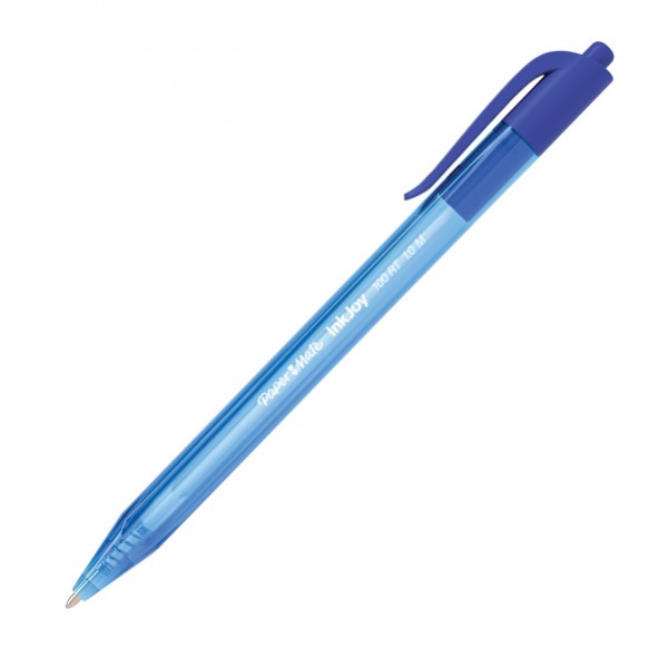 Penna a sfera a scatto Inkjoy 100 RT - punta 1,0mm - blu - Papermate Penna a sfera a scatto Inkjoy 100 RT - punta 1,0mm - blu - Papermate