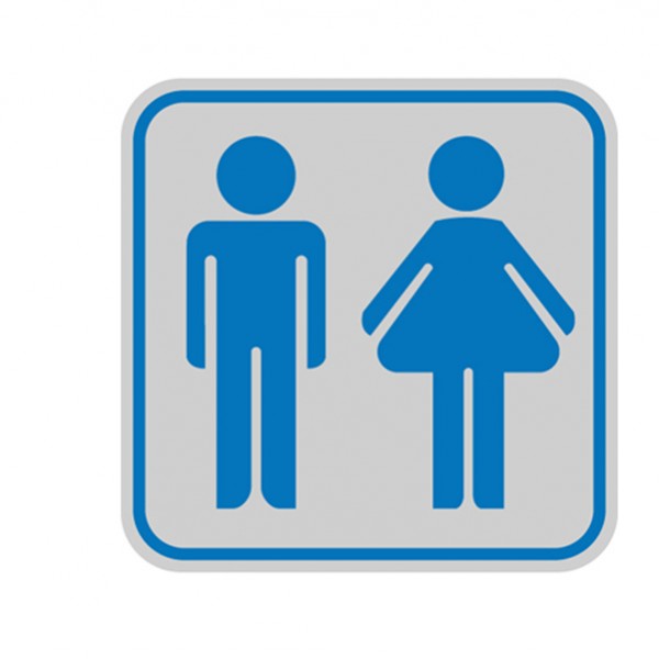 Targhetta adesiva - pittogramma Toilette uomo/donna - 8,2 x 8,2 cm - Cartelli Segnalatori Targhetta adesiva - pittogramma Toilette uomo/donna - 8,2 x 8,2 cm - Cartelli Segnalatori