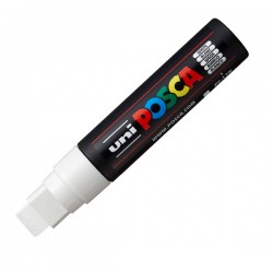 Marcatore a base d'acqua Uni Posca PC17K - punta extra large a scalpello 15,0mm  - bianco - Uni Mitsubishi