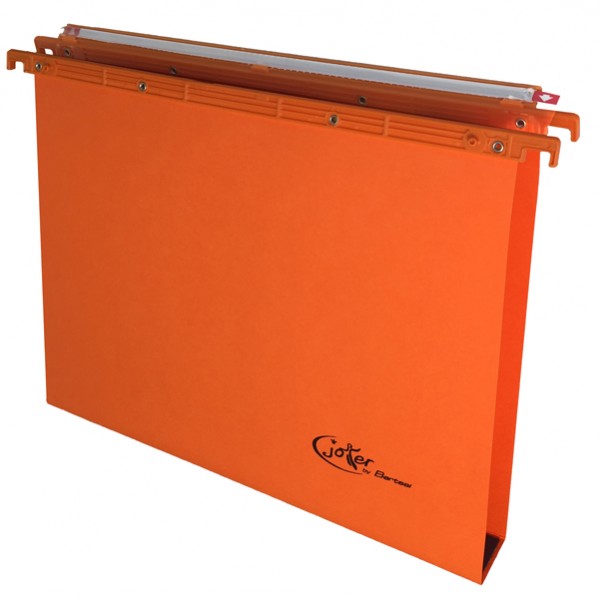 Cartella sospesa Joker - cassetto - interasse 39 cm - fondo U - 37 x 25 cm - arancio - Bertesi