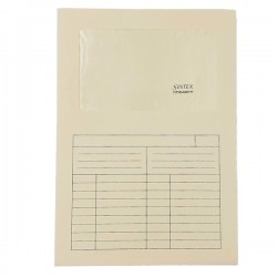 Cartellina a L con finestra Sintex - 120 gr - A4 - avorio - Blasetti - conf. 50 pezzi