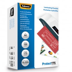 Pouches Protect175 - A4 - 2x175 micron - Fellowes - scatola 100 pezzi