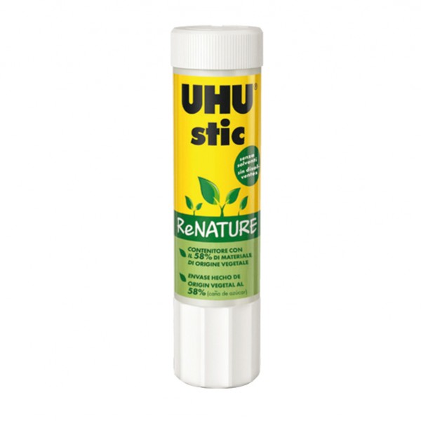 Colla UHU Stic ReNATURE - 21 gr - bianco - UHU Colla UHU Stic ReNATURE - 21 gr - bianco - UHU