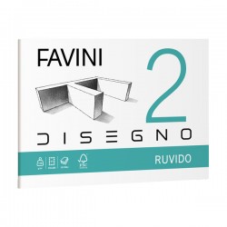 Album Favini 2 - 33 x 48 cm - 110 gr - 10 fogli - ruvido - Favini