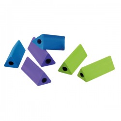 Impugnatura per matite - triangolare - gomma - colori assoertiti - Ikona+ - conf. 6 pezzi