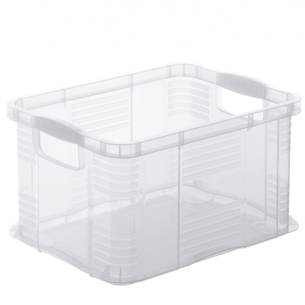 Contenitore portaoggetti - 39x29x21,5 cm - A4 - 17,5 L - PPL - trasparente - Rotho Contenitore portaoggetti - 39x29x21,5 cm - A4 - 17,5 L - PPL - trasparente - Rotho