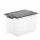 Contenitore Compact - 27x18,5x15 cm - A5 - 4,5 L - PPL - coperchio nero - trasparente - Rotho