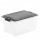 Contenitore Compact - 39,5x27,5x18 cm - A4 - 13 L - PPL - coperchio nero - trasparente - Rotho