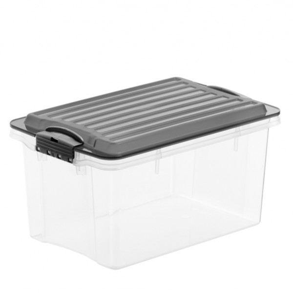 Contenitore Compact - 39,5x27,5x18 cm - A4 - 13 L - PPL - coperchio nero - trasparente - Rotho Contenitore Compact - 39,5x27,5x18 cm - A4 - 13 L - PPL - coperchio nero - trasparente - Rotho