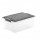 Contenitore Compact - 39,5x27,5x27 cm - A4 - 19 L - PPL - coperchio nero - trasparente - Rotho