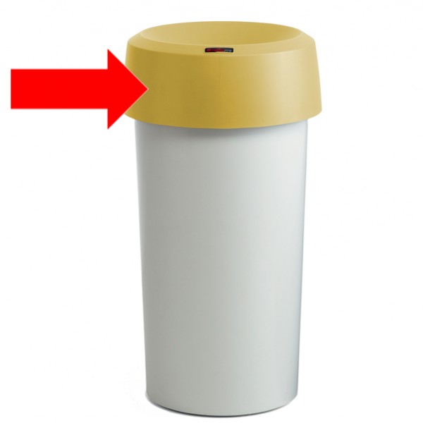 Coperchio per contenitore Modo Round - con fermasacco - 38x15 cm - anello giallo - Rotho Coperchio per contenitore Modo Round - con fermasacco - 38x15 cm - anello giallo - Rotho