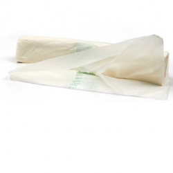 Biosacco per immondizia - 42x42 cm - 10 L - 19 micron - bianco - Perfetto - rotolo da 15 sacchi