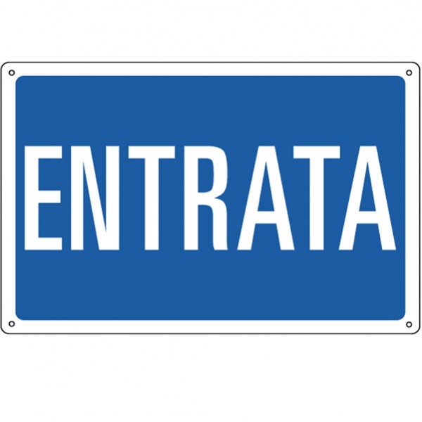 Cartello segnalatore - 30x20 cm - ENTRATA - alluminio - Cartelli Segnalatori Cartello segnalatore - 30x20 cm - ENTRATA - alluminio - Cartelli Segnalatori