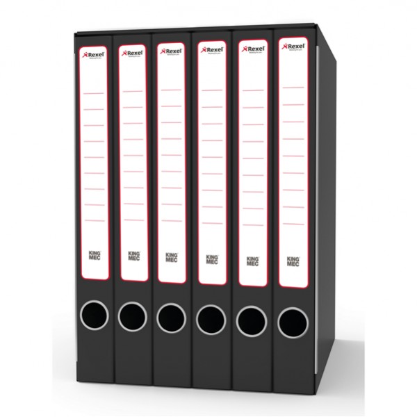 Gruppo registratori Sestetto - 23 x 33 cm - con 6 cartelle 3 lembi - dorso 23 cm - grigio - Rexel