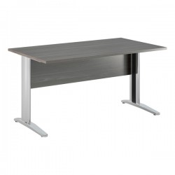 Scrivania lineare Easy - 160 x 80 x 72 cm - Frassino toscano/grigio cromato
