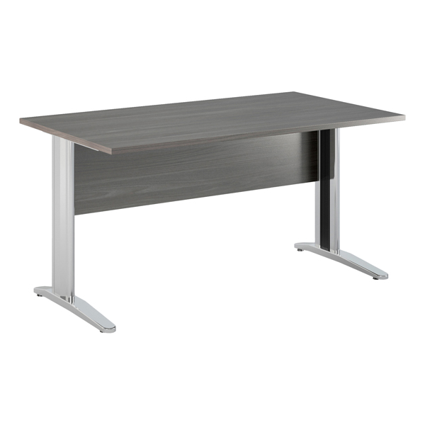 Scrivania lineare Easy - 160 x 80 x 72 cm - Frassino toscano/grigio cromato Scrivania lineare Easy - 160 x 80 x 72 cm - Frassino toscano/grigio cromato
