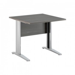 Scrivania lineare Easy - 80 x 80 x 72 cm - Frassino toscano/grigio cromato