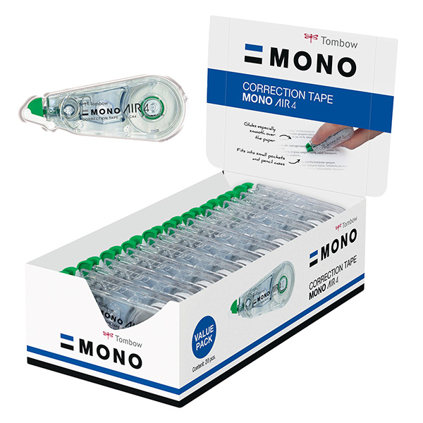 Correttore a nastro Mono Air 4 - 4,2mm x 10mt - Tombow - conf. 20 pezzi Correttore a nastro Mono Air 4 - 4,2mm x 10mt - Tombow - conf. 20 pezzi
