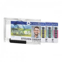 Portabadge PushBox Trio - 3 tessere inseribili - 5,4 x 8,7 cm - Durable - conf. 10 pezzi